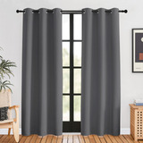 Cortinas Opacas Dormitorio 2 Paneles 106 X 203 Cm, Gris