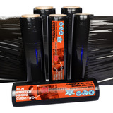 Film Stretch Negro Cubritivo Virgen Refor 50cm Rollo Pack X6