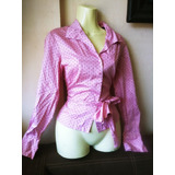 Saldos Blusa Camisa Jones New York Rosa Puntitos Mediana