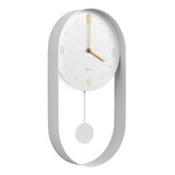 Reloj De Pared Moderno De Péndulo, Marco De Metal Decorativo