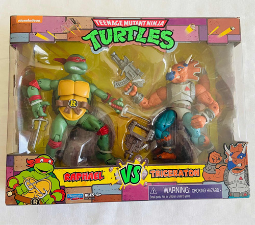 Tortugas Ninja Tmnt Playmates Set Rafael Vs Triceraton