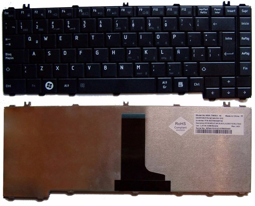 Teclado Notebook Toshiba Satellite L600 Español En Liniers