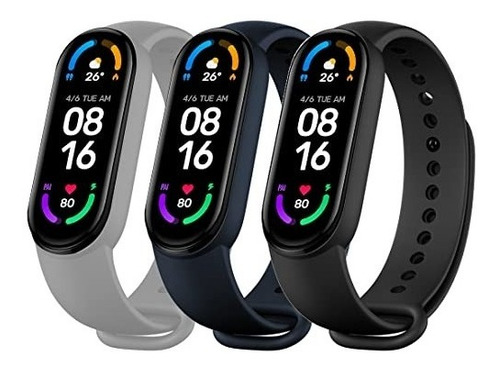 2 Malla Banda Silicona Correa Pulsera P/ Xiaomi Mi Band 5 6