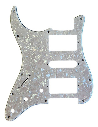 Pickguard Cool Parts Pst03hsh Zurdo Strato Nackar Blanco 