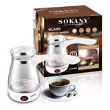 Hervidor Tetera Cafetera Electrica Sokany Ylw-606 Vidrio