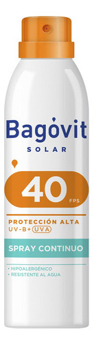 Protector Solar Bagovit Fps 40 Spray Continuo X 170 Ml