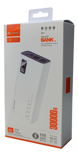 Power Bank Bateria Externa 30000 Mah 5v 4usb 2.4 Amp