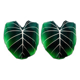 2x Manta For Sofá, Forma De Hoja Verde, Franela De Felpa .