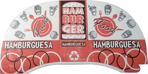 Caja Porta Hamburguesa Cartón X 100