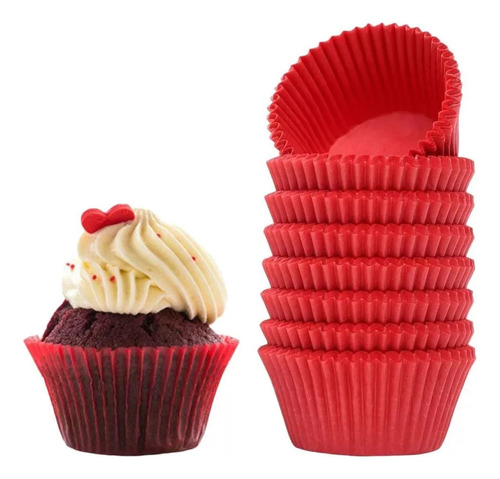 Capacillos Cupcakes Rojo #73 - 250pz