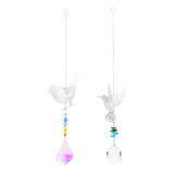 Lámpara Colgante De Bola De Cristal Con Forma De Colibrí, 2