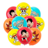 24pcs Globos One Piece Luffy Fiesta Decoraciones Cumpleaños