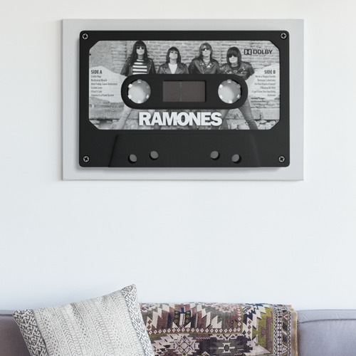 Vinilo Decorativo 30x40cm Poster Cassette Ramones Vintage 01