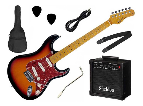 Kit Guitarra Tagima Tg 530 + Amp Sheldon Gt1200 - Nf E Gtia