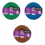 Cable Trefilcon Unipolar 1x6mm X 25 Metros Pack X 3