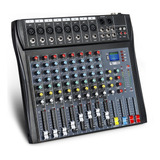 Mezcladora Mixer De 8 Canales At80s-usb Bluetooth