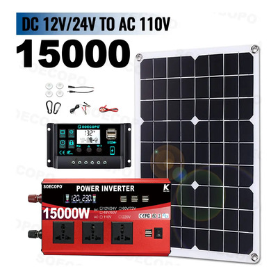 Sistema De Paneles Solares Del Inversor 15000w 12v24v 110v | Envío gratis