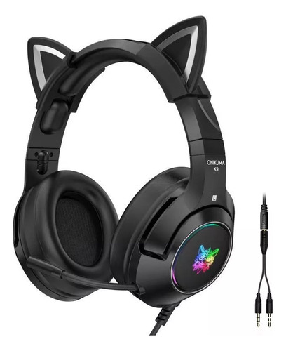 Bonito Par De Auriculares Onikuma K9 Con Orejas De Gato