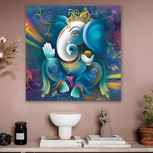 1 Pintura De Diamantes 5d Diy Ganesha Abstracto 40x40 Cm