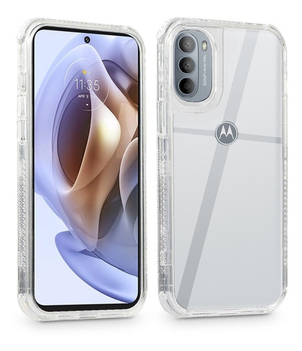 Funda Para Moto Motorola Uso Rudo Alto Impacto Transparente