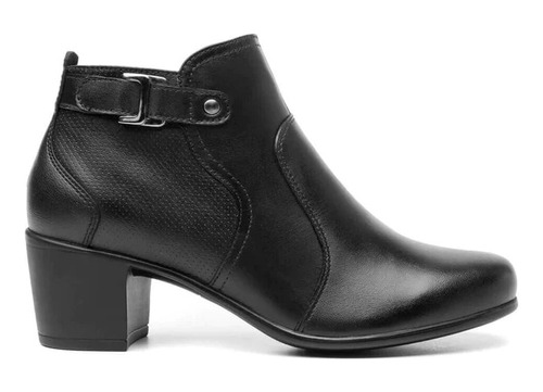 Botin Tacón Mujer Flexi 110407 Dama Casual Piel Negro