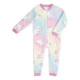 Mameluco Pijama Termica De Microfibra Para Bebe Unicornio