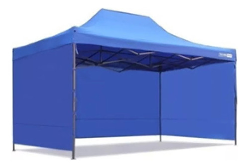 Toldo Plegable 3x4,5 Carpa Filtro Uv + Laterales Azul