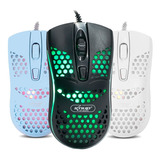 Mouse Gamer Ultra Leve Usb Led Rgb 1000dpi Honeycomb Knup