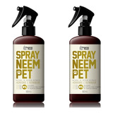 Kit 2 Repelente Natural Spray Neem 180ml Pet Para Cão E Gato