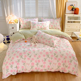 Duvet Cover Cama Doble 4 Piezas Doble Faz Estampado