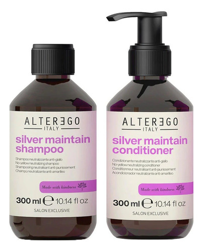 Silver Maintain Shampoo + Acondicionador Alter Ego- 300 Ml 