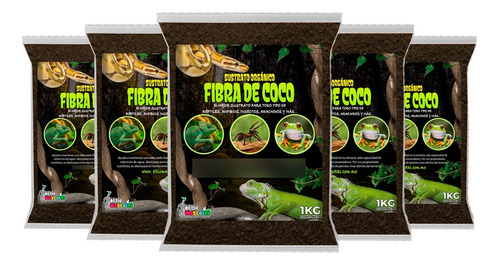Sustrato De Fibra Coco Terrario Reptiles Tortuga Iguana 15l