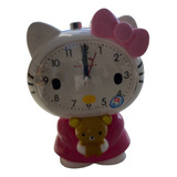 Reloj Despertador Kitty Figura Con Osito