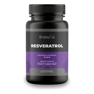 Resveratrol Endaroo Suplemento Antioxidante 60 Cápsulas con Pimienta Negra | Meses sin interés