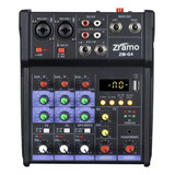 Zramo Audio Dj Mixer 4 Canales Studio Karaoke Consola De Mez