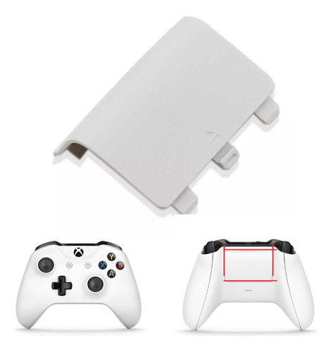 Tampa Traseira Pilhas Controle Xbox One S, X - Branco