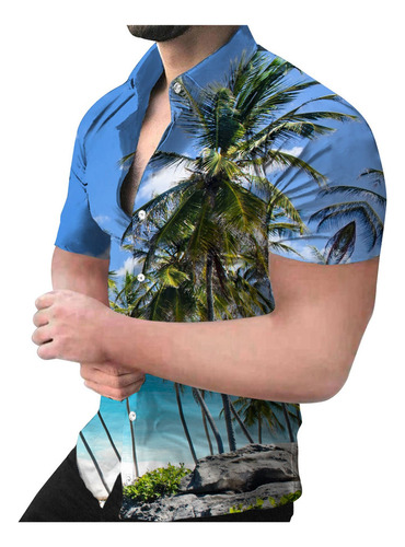 P7 Camisa De Playa Hawaiana Para Hombre Camisa Boho De Veran