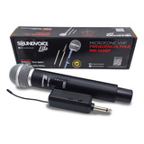 Microfone S/ Fio Vhf Frequência Fixa Soundvoice Lite Mm120sf Cor Preto