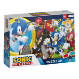 Puzzle Sonic The Hedgehog 60 Pcs 3d C/anteojos Shp Tunishop