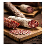 Vinilo 45x45cm Salame Chacinado Fiambre Comida Chorizo P4