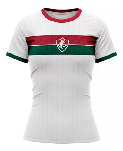 Camisa Fluminense Feminina Babylook Oficial Stencil Brazilin