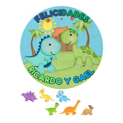 Transfer Para Gelatina Dinosaurio Tinta Comestible 5 Hojas  | MercadoLibre
