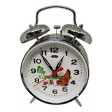 Reloj Cuerda Despertador Tamaño 10 X 16 Cm Gallina Campanas 