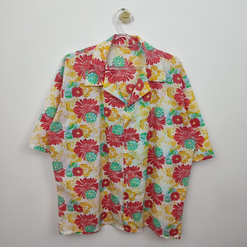 Camisa Floral (masculina) (brechó) (ref: 7693) Tam: M
