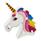 Lampara Led De Mesa Para Niños Diseño Unicornio Arcoiris 