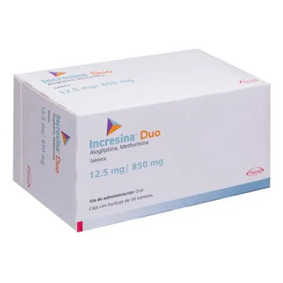 Incresina Duo Tableta 12,5 Mg\u002F850 Mg, 56 Tabletas | Envío gratis