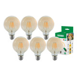 6 Lâmpada Led Smart Dimerizável Retrô 7w Luz 2200k Taschibra