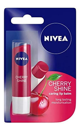 Nivea Cherry Shine Caring Lip Balm - Hidratación De Larga .