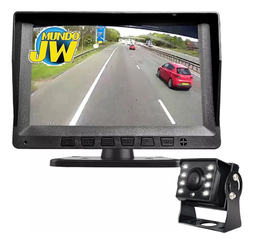 Kit Pantalla Con Cámara Estacionamiento Para Camion Dvr Jw