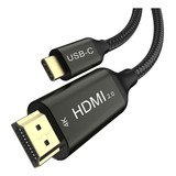 Cable Usb C A Hdmi 2.0 De 6 Pies - Thunderbolt 4/3 A Hdmi 4k